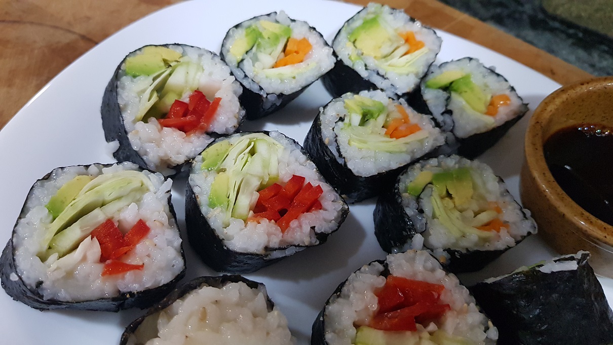 Cómo preparar sushi de vegetales